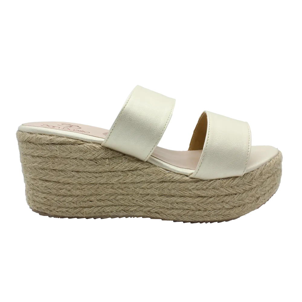 "Bohemian" Leather Wedge Espadrilles