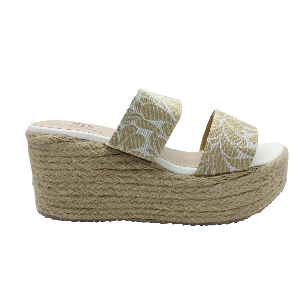 "Bohemian" Leather Wedge Espadrilles