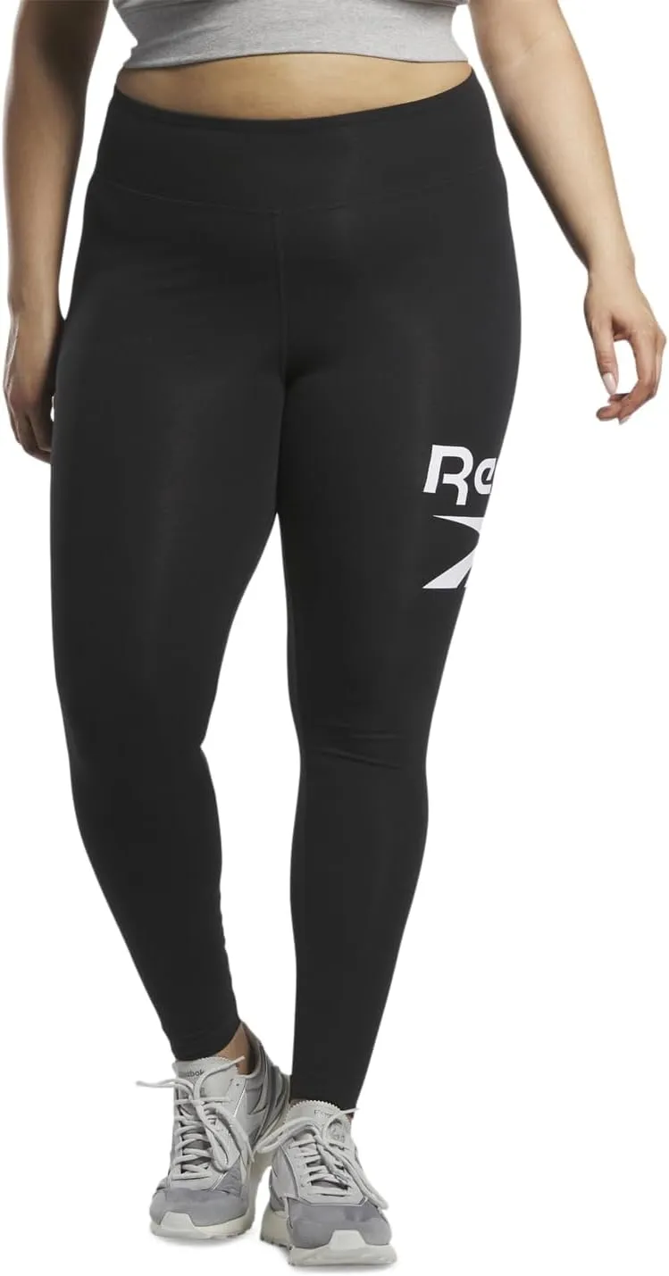 Reebok Women's Identity Big Logo Cotton Legging (Plus Size)