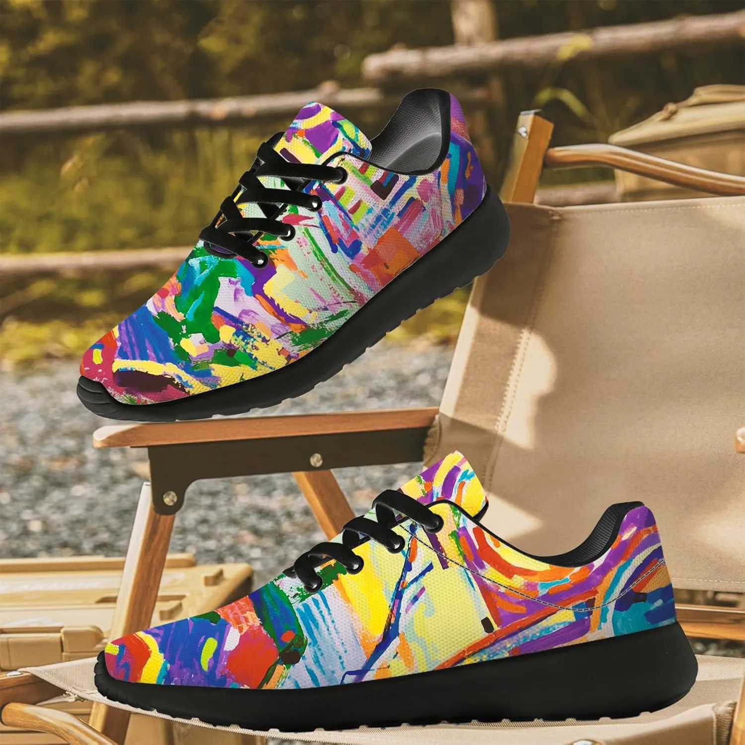 Running Shoes for Women Men Graffiti Print Shoes Tennis Sneakers Gifts for Women Men