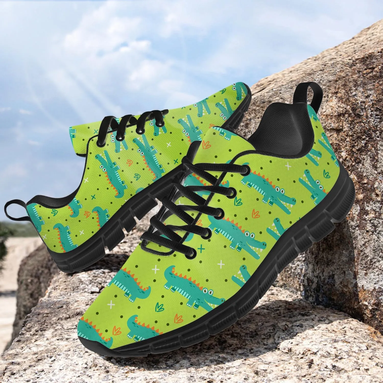 Running Shoes for Women Men Walking Sneakers Funny Crocodiles Shoes Gifts for Men Women