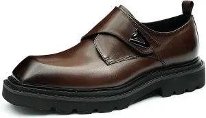 Santimon Mens Loafers Leather Dress Casual Slip On Walking Shoes Business Fashion Backstrap Sneakers Dress Shoes for Men Boys
