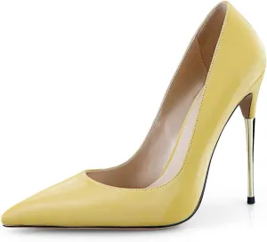 sarawill Women's Fashion Sexy Pumps Slip On High Heels Pointed Toe Silk Stiletto Party Wedding Dress Shoes for Ladies
