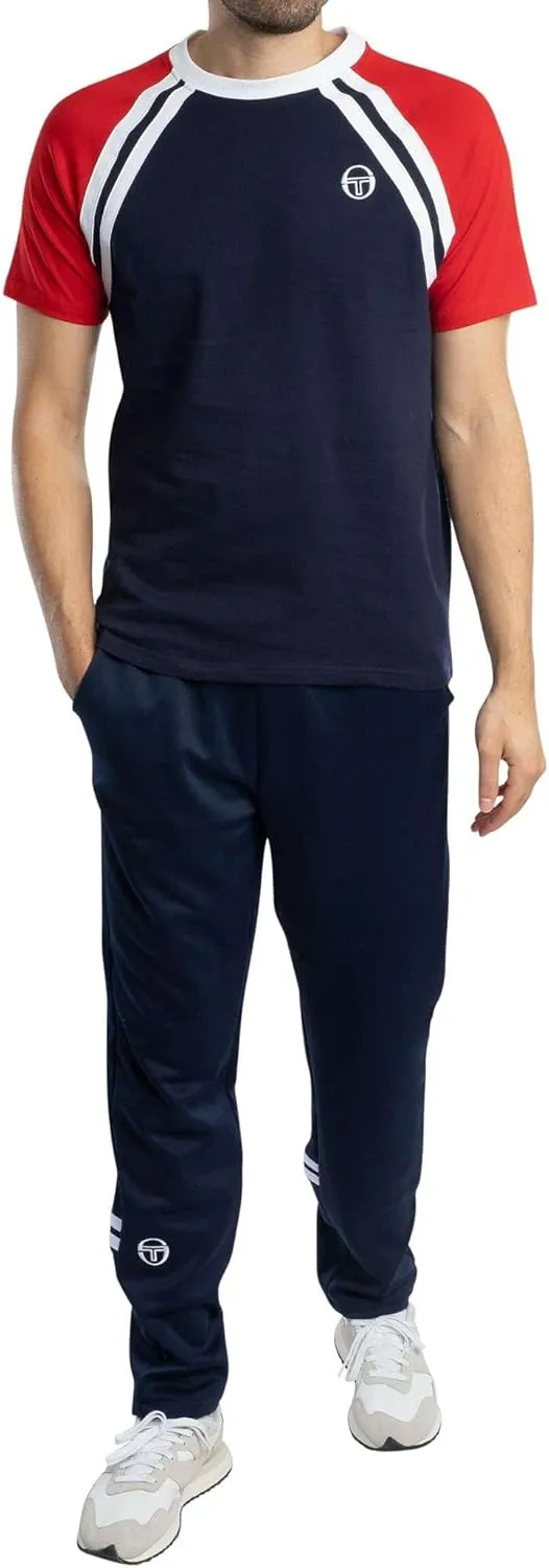 Sergio Tacchini Men's Orion Track Joggers, Maritime Blue/White