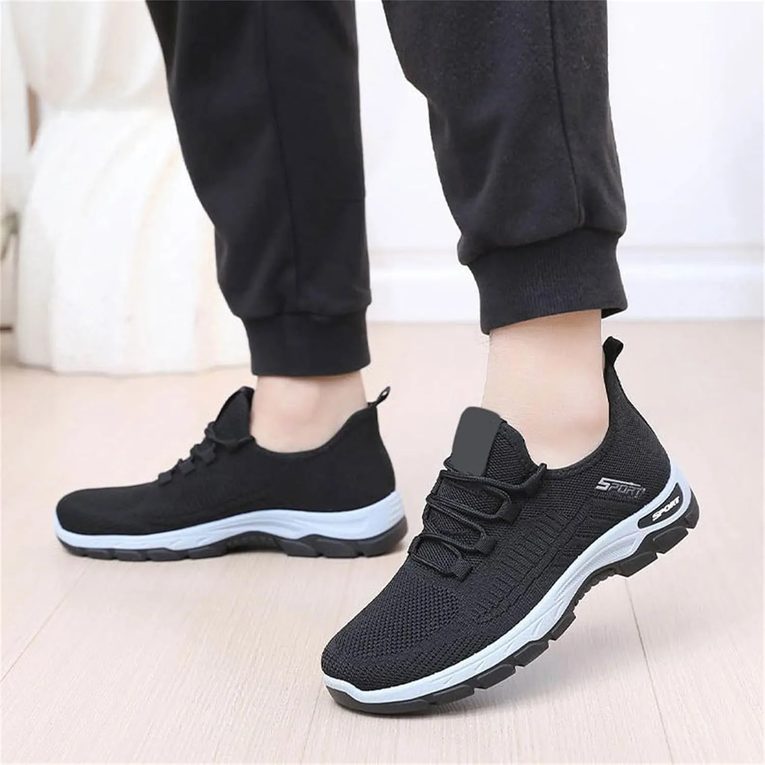 Slip on Sneakers for Women Chunky Fashion Sneakers Platform Lace-Up Comfortable Sneakers Casual Walking Shoes