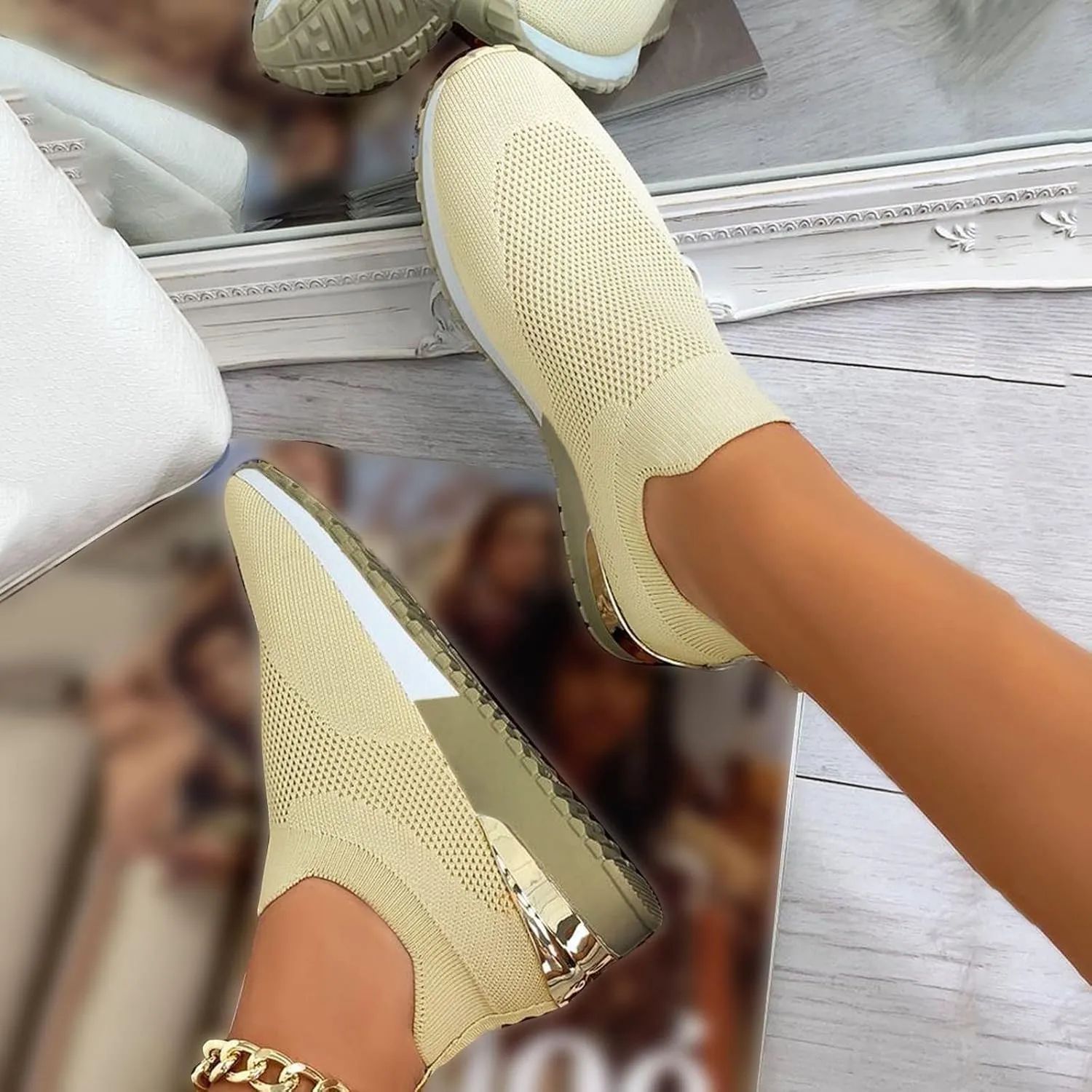 Sneakers for Women Running Shoes Slip On Casual Slip On Shoes Women Lether Casual Dress Shoes Fashion Sneakers Platform Tennis Shoe Loafers Dress Shoe