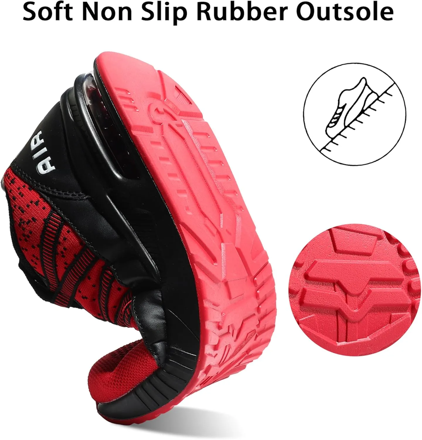Soulsfeng Mens Air Cushion Running Shoes Lightweight Breathable Workout Tennis Gym Jogging Walking Sneakers US 5.5-12