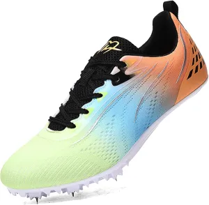 Spikes Track & Field Shoes for Mens Breathable Racing Jumping Sprint Sneakers Kids Boys Girls Youth Running Training Shoes