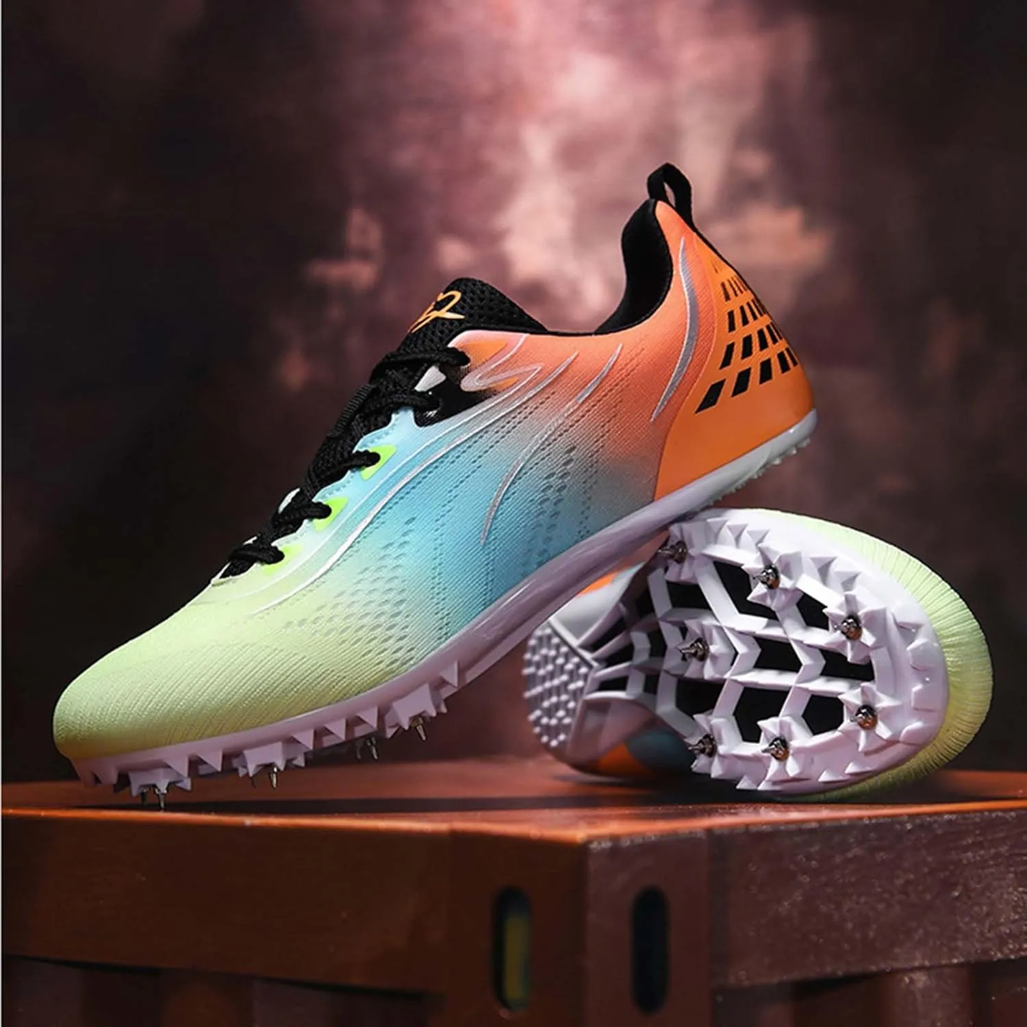 Spikes Track & Field Shoes for Mens Breathable Racing Jumping Sprint Sneakers Kids Boys Girls Youth Running Training Shoes