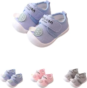 Squeak Shoes Toddler Girl Baby Boy Sneakers, Cute Comfort Anti-Slip Soft Sole First-Walking Squeaky Little Kid Trainers for First Walkers in Autumn Winter