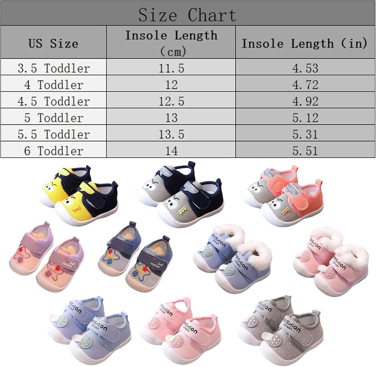 Squeak Shoes Toddler Girl Baby Boy Sneakers, Cute Comfort Anti-Slip Soft Sole First-Walking Squeaky Little Kid Trainers for First Walkers in Autumn Winter