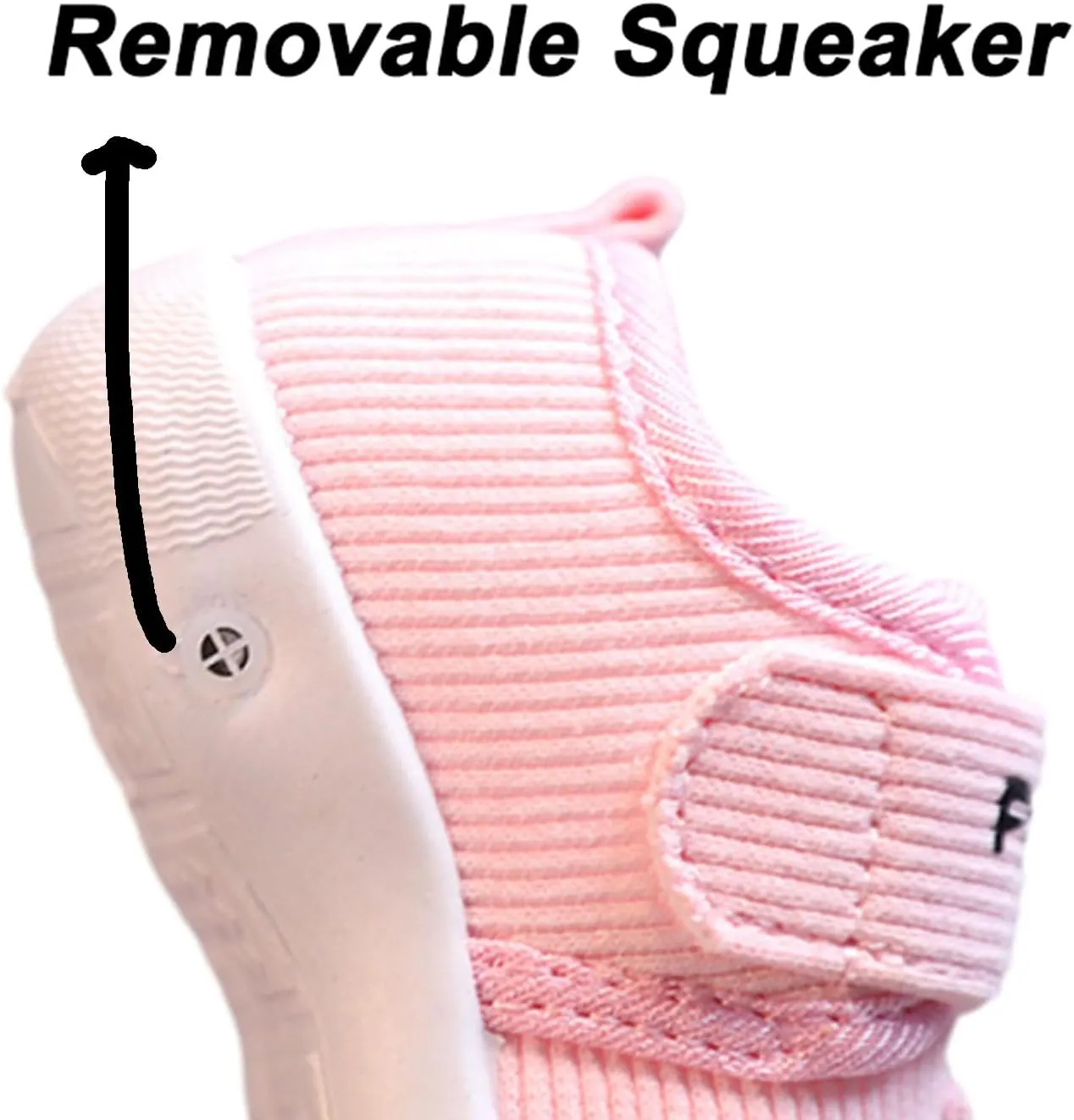 Squeak Shoes Toddler Girl Baby Boy Sneakers, Cute Comfort Anti-Slip Soft Sole First-Walking Squeaky Little Kid Trainers for First Walkers in Autumn Winter