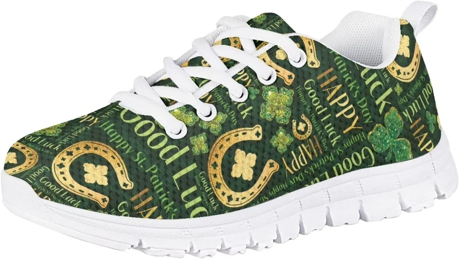 St.Patrick's Day Themed Sport Sneakers for Boys Girls Kids Casual Active Shoes for School