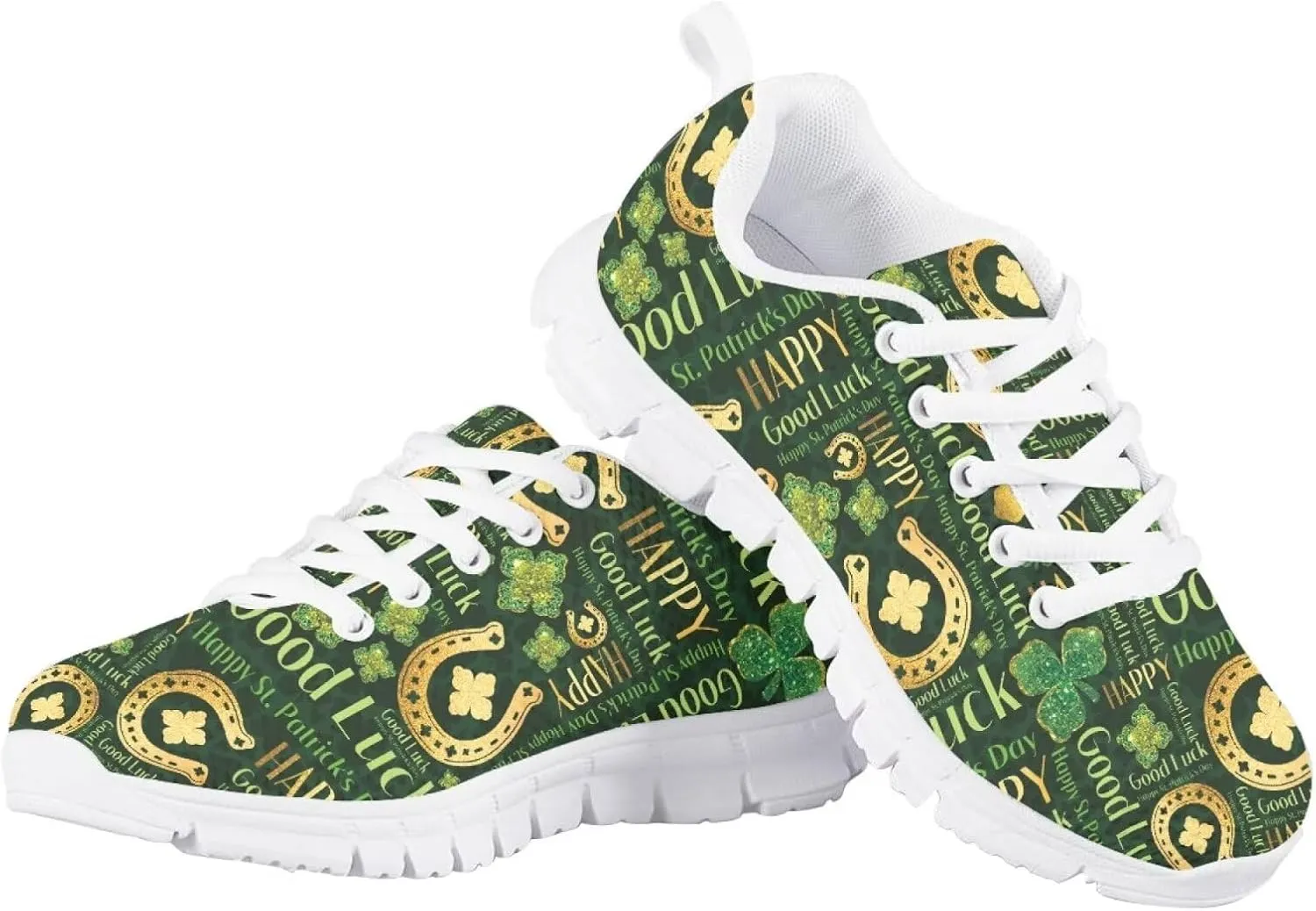 St.Patrick's Day Themed Sport Sneakers for Boys Girls Kids Casual Active Shoes for School