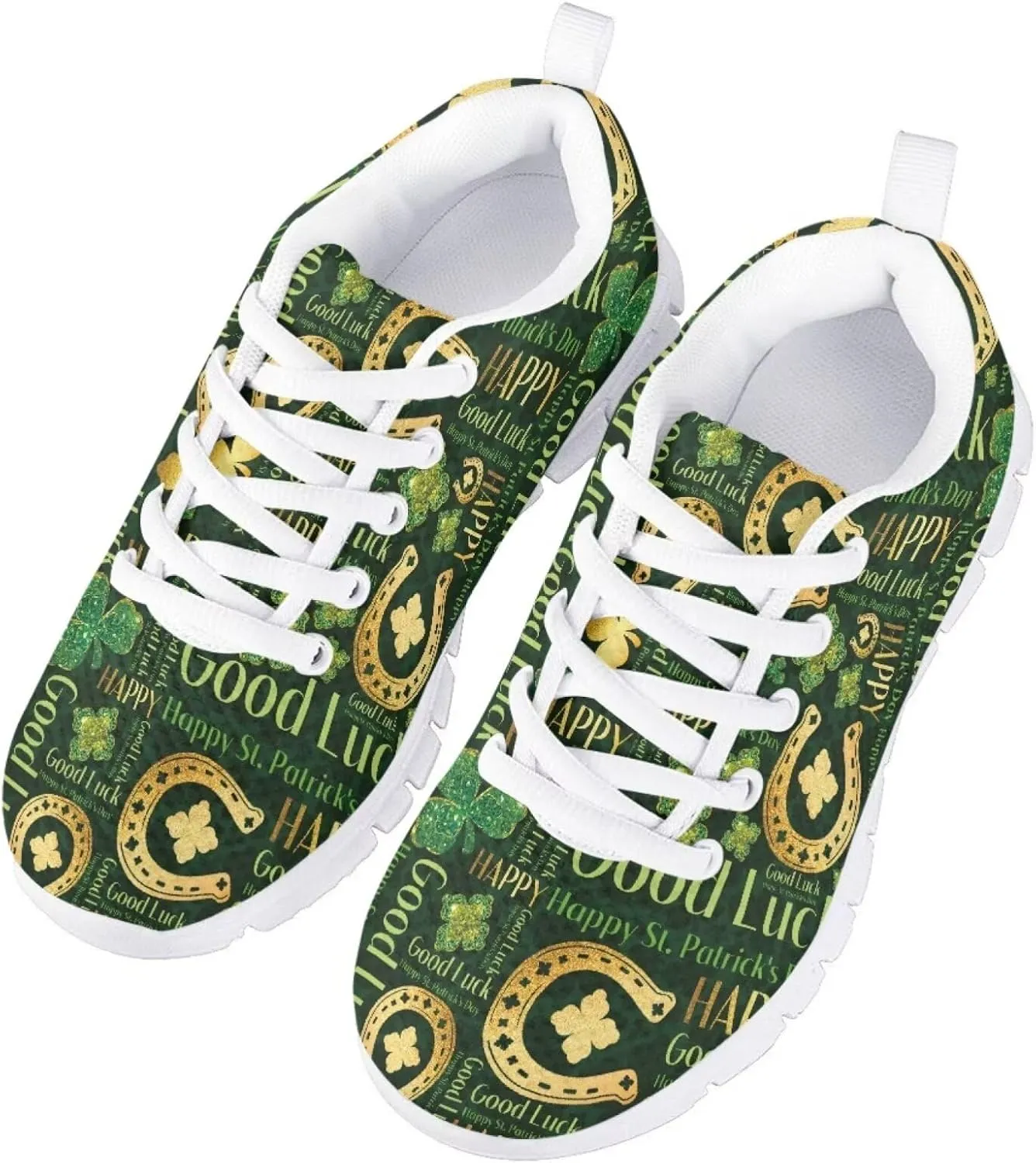 St.Patrick's Day Themed Sport Sneakers for Boys Girls Kids Casual Active Shoes for School