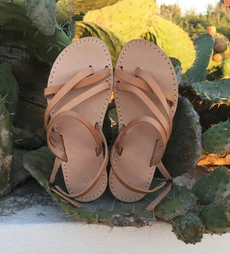 Summer greek strappy sandals