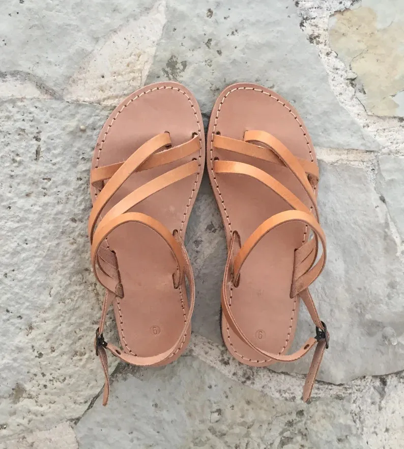 Summer greek strappy sandals