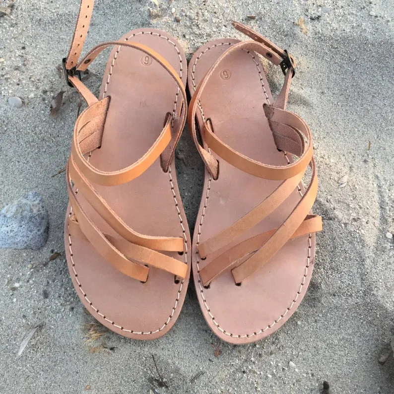 Summer greek strappy sandals