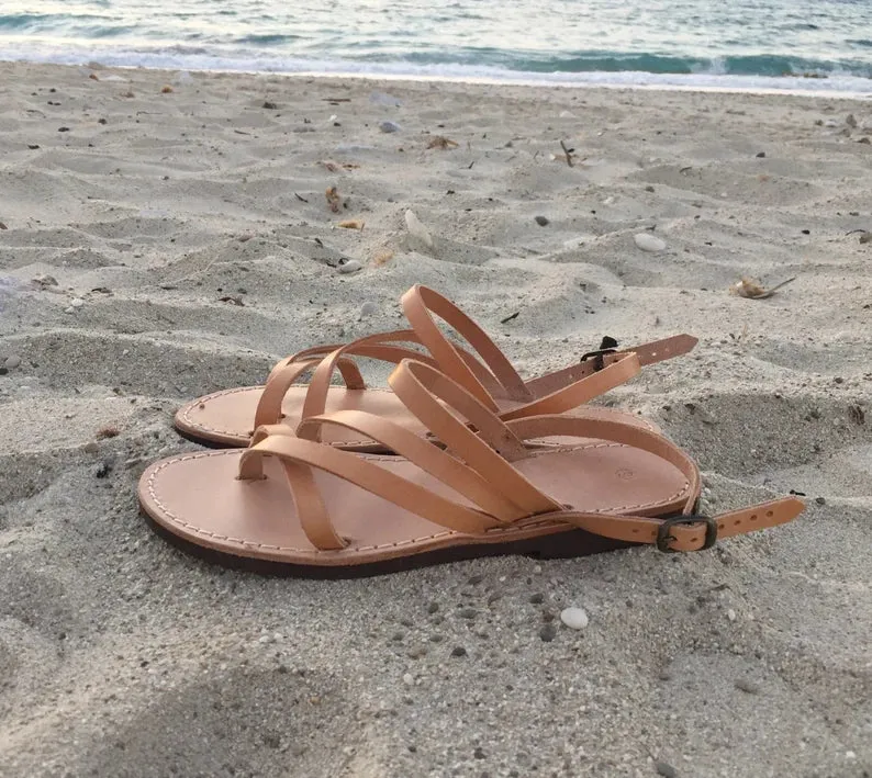 Summer greek strappy sandals