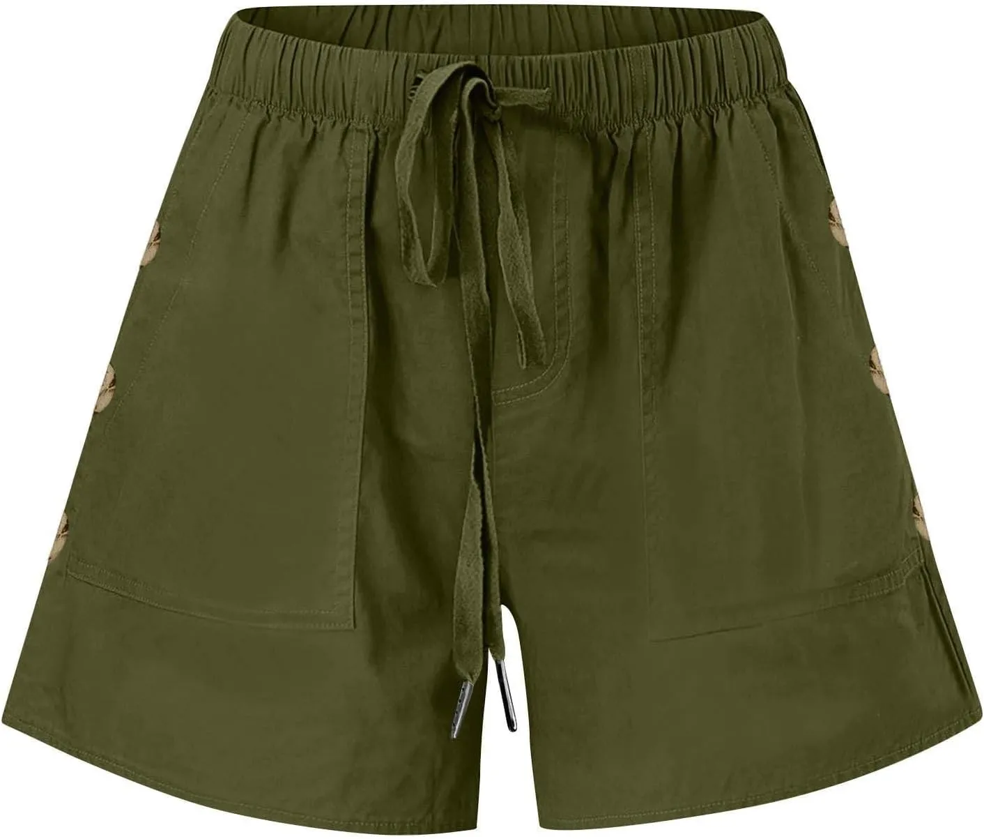 Summer Shorts for Women High Waisted Drawstring Lounge Short Pants with Pockets Casual Beach Vacation Clothes