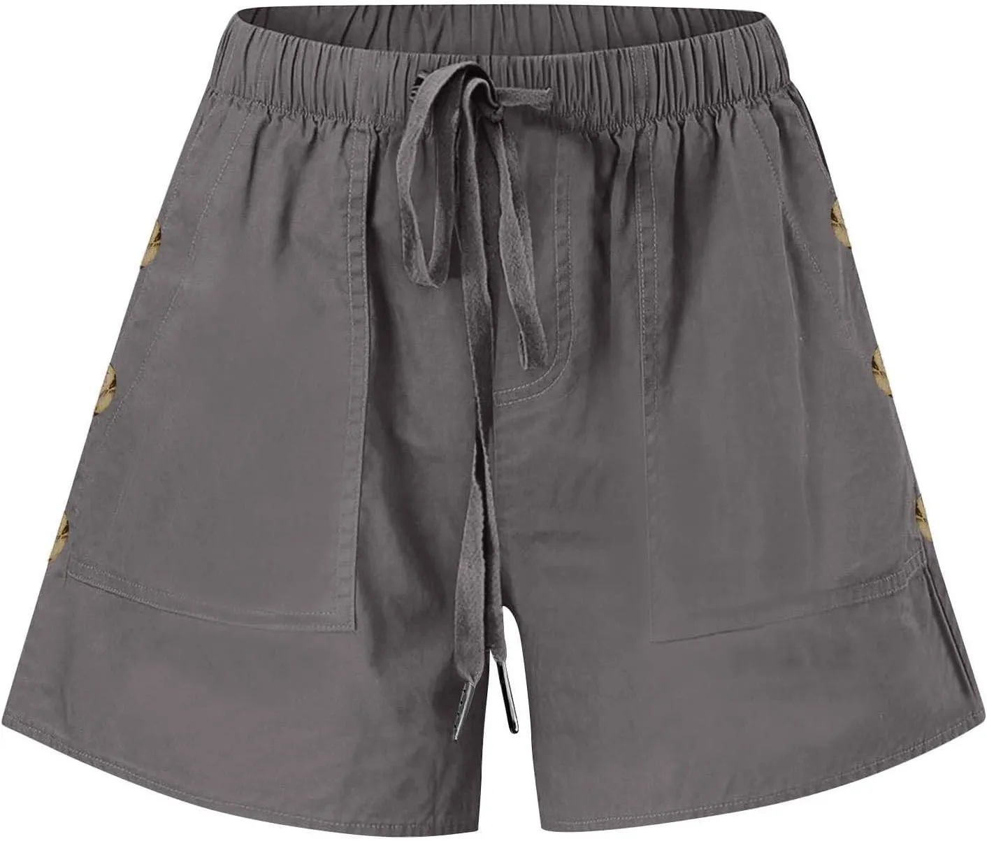 Summer Shorts for Women High Waisted Drawstring Lounge Short Pants with Pockets Casual Beach Vacation Clothes