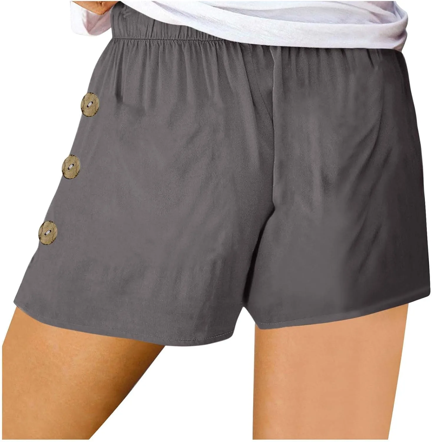 Summer Shorts for Women High Waisted Drawstring Lounge Short Pants with Pockets Casual Beach Vacation Clothes