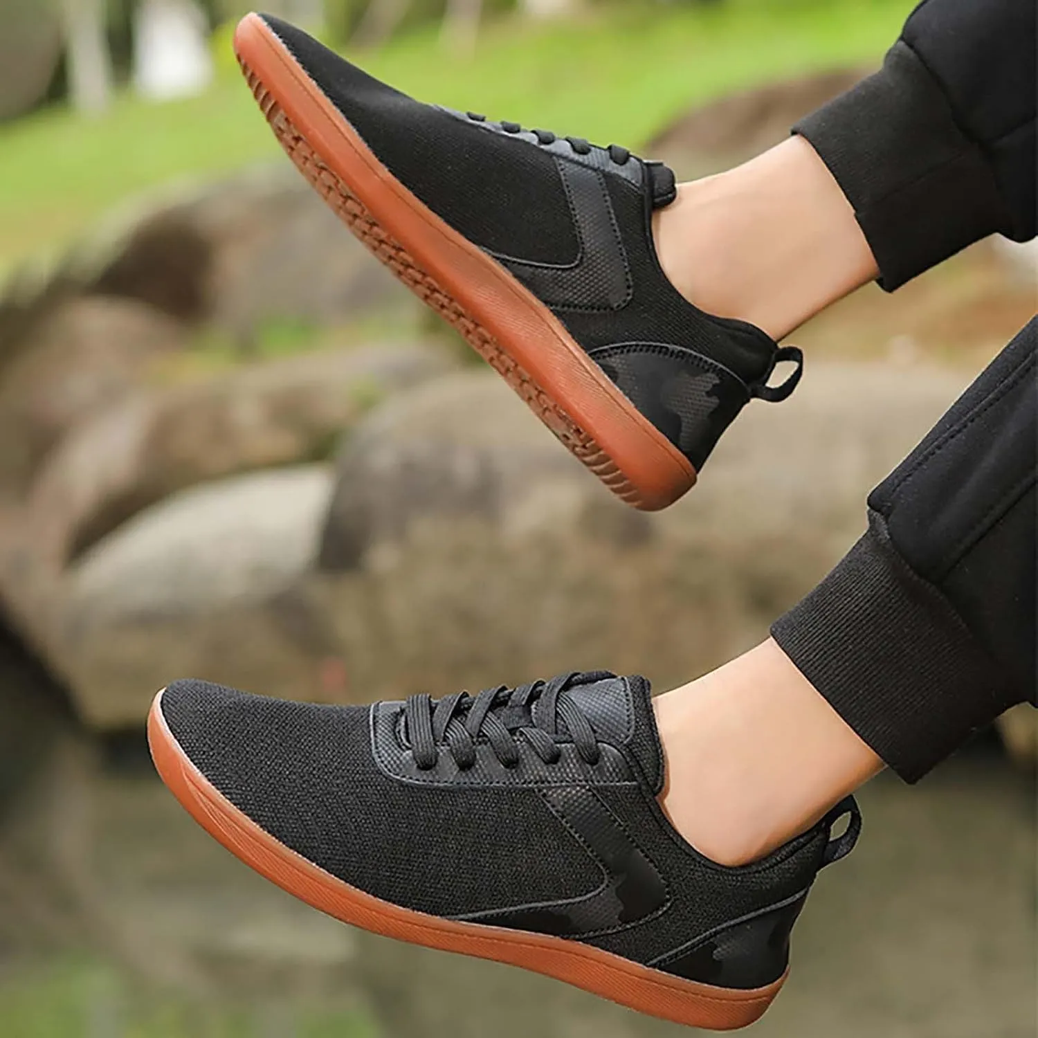 Tennis Shoes Womens Slip On Black Casual Shoes Casual Sneakers Air Athletic Running Tennis Lightweight High Top Basketball Shoe Loafers Casual Slip On
