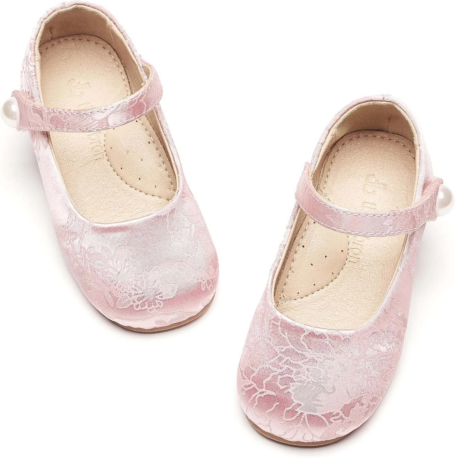 THEE BRON Little Girls Princess Shoes 3-12 Years Ballet Flats Soft Non-Slip Dress Shoes for Wide Feet