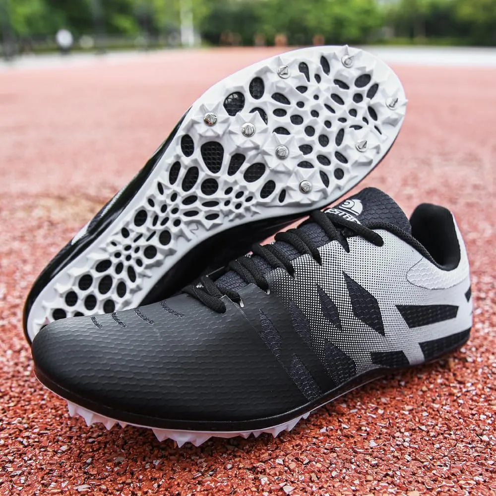 THESTRON Men Women Kids Track and Field Shoes Professional 8 Spikes Running Racing Sneakers Breathable Lightweight Sprinting Shoes