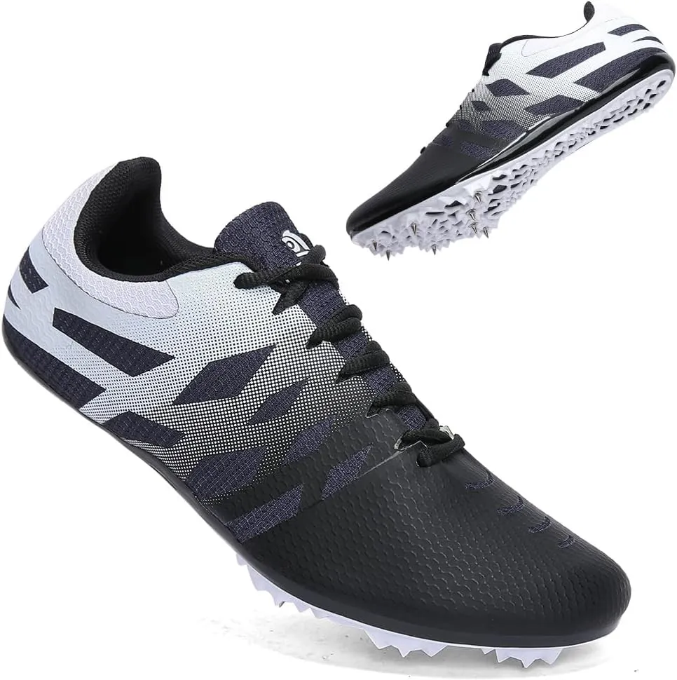 THESTRON Men Women Kids Track and Field Shoes Professional 8 Spikes Running Racing Sneakers Breathable Lightweight Sprinting Shoes