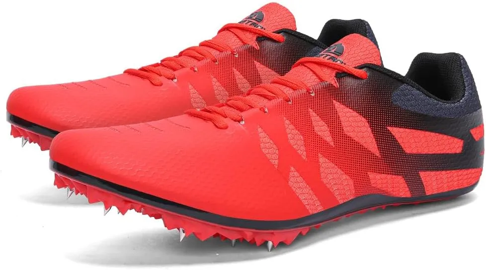 THESTRON Men Women Kids Track and Field Shoes Professional 8 Spikes Running Racing Sneakers Breathable Lightweight Sprinting Shoes
