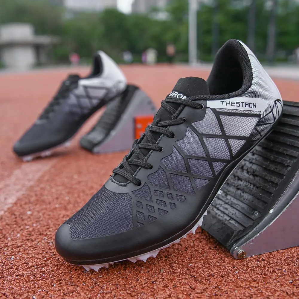 THESTRON Professional Spikes Track & Field Shoes for Men Women Kids Breathable Racing Jumping Sprint Running Sneakers