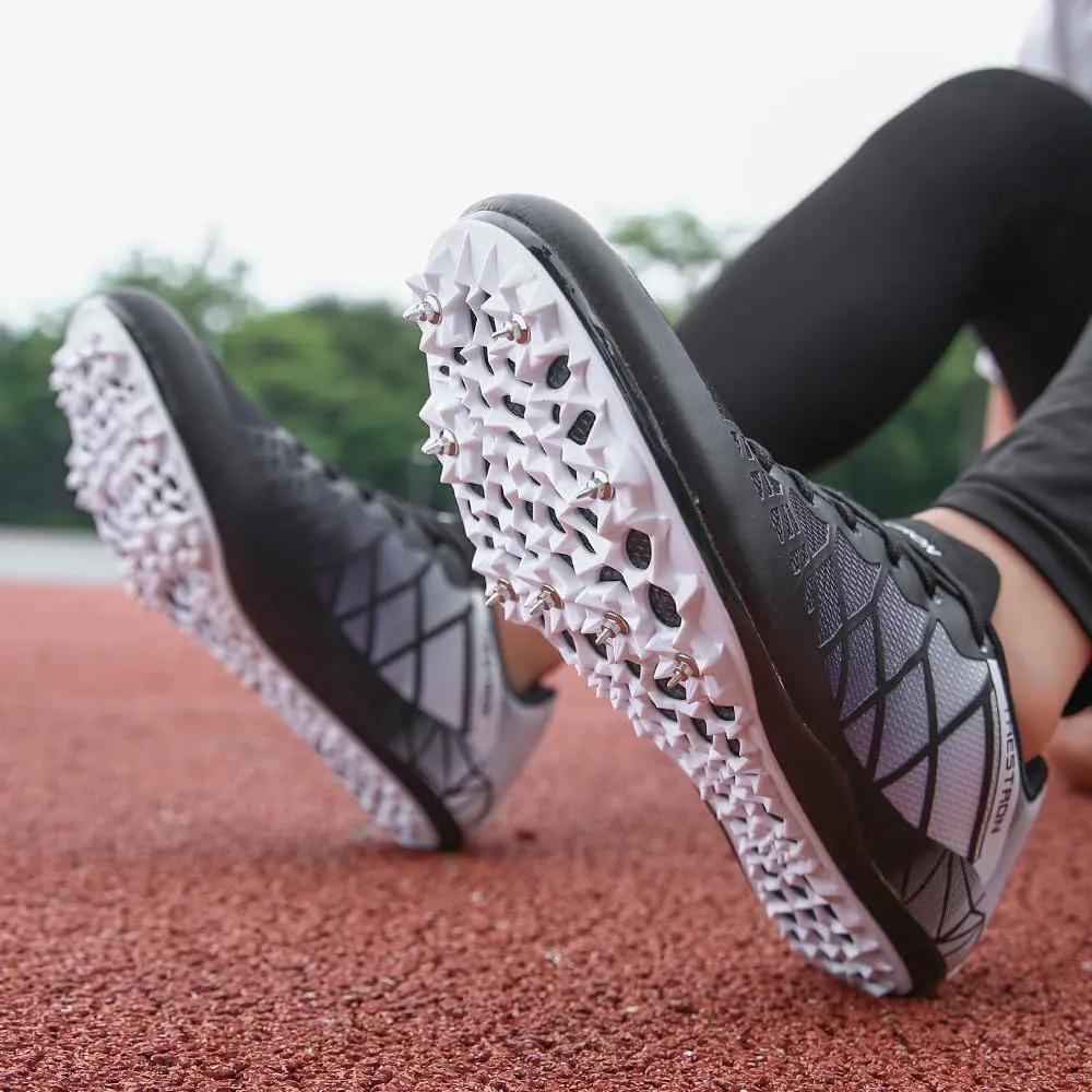 THESTRON Professional Spikes Track & Field Shoes for Men Women Kids Breathable Racing Jumping Sprint Running Sneakers