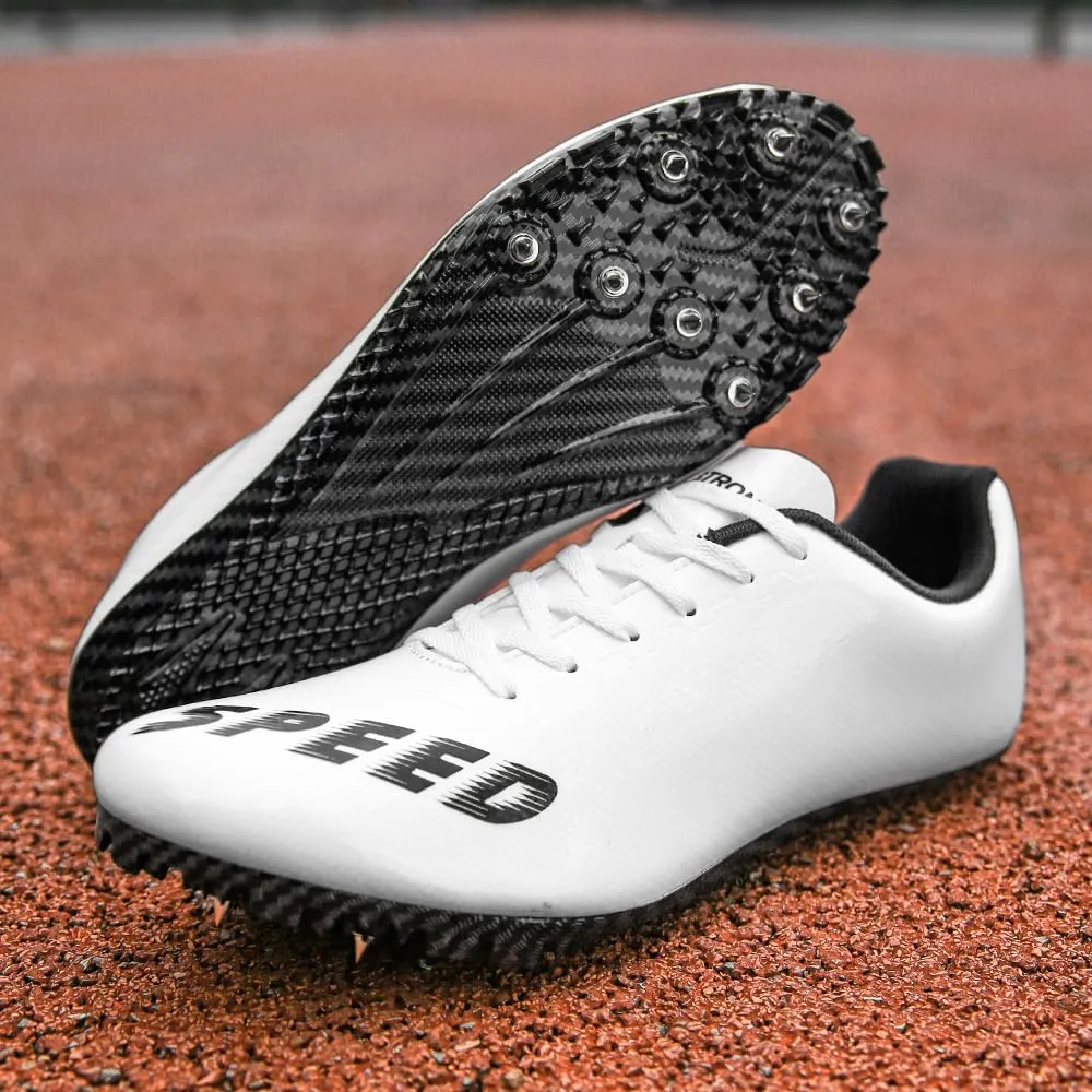 THESTRON Unisex Track Spikes Running Sprint Shoes Track & Field Shoes for Men Women Kids Cool Racing Running Sneakers