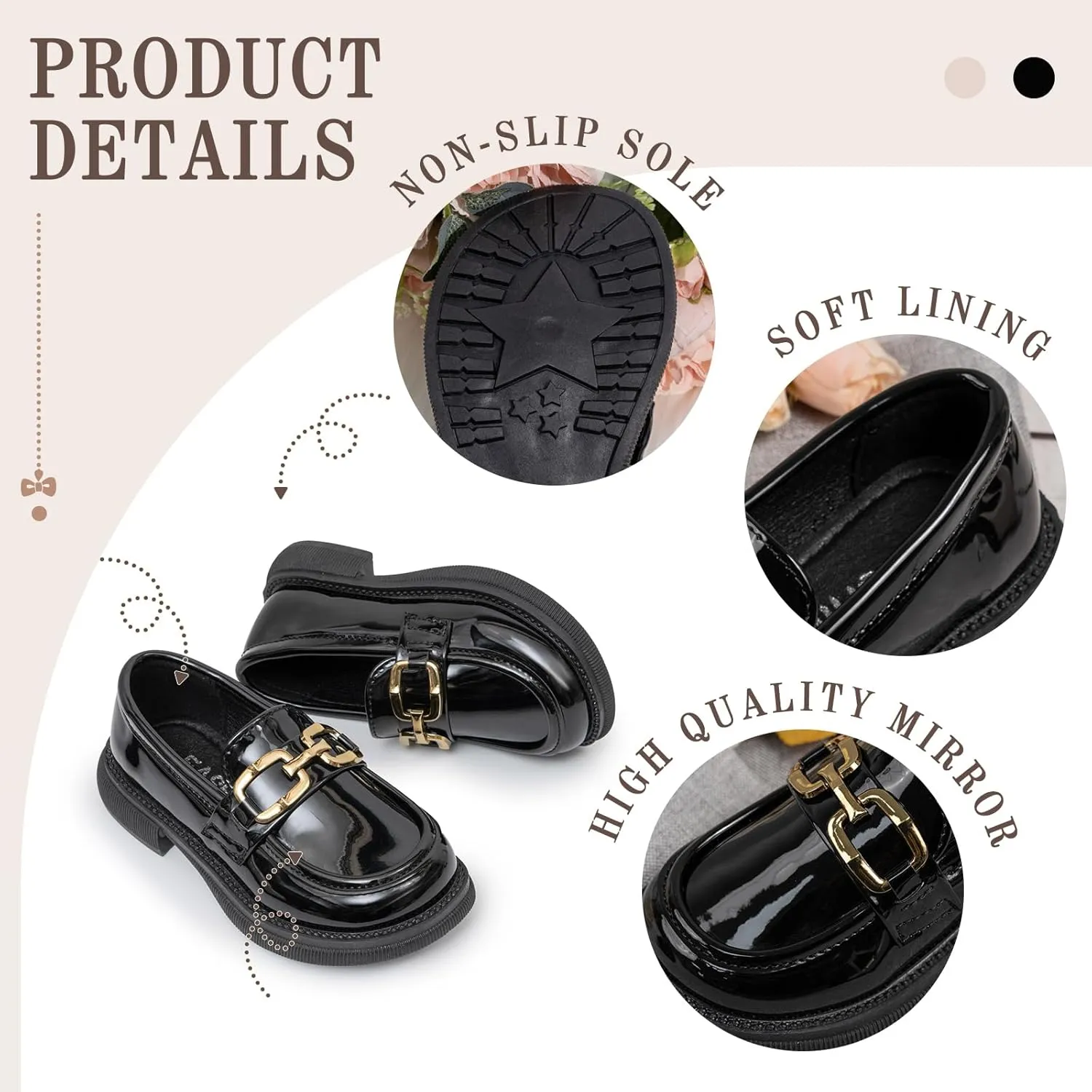 Toddler Boys Girls Dress Shoes Little Kids School Uniform Shoes Formal Casual Oxfords Wedding Church Loafer Flats