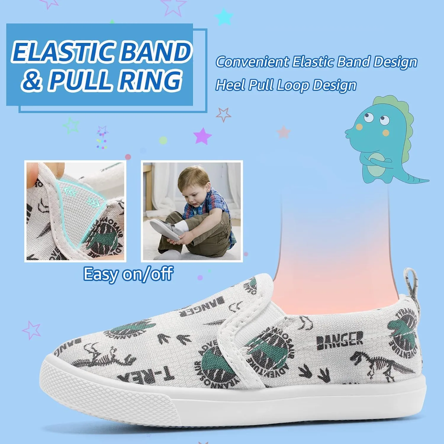 Toddler Slip on Shoes Girls & Boys Canvas Loafers Shoes