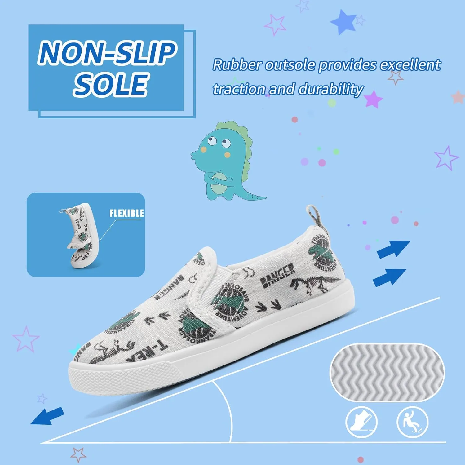 Toddler Slip on Shoes Girls & Boys Canvas Loafers Shoes