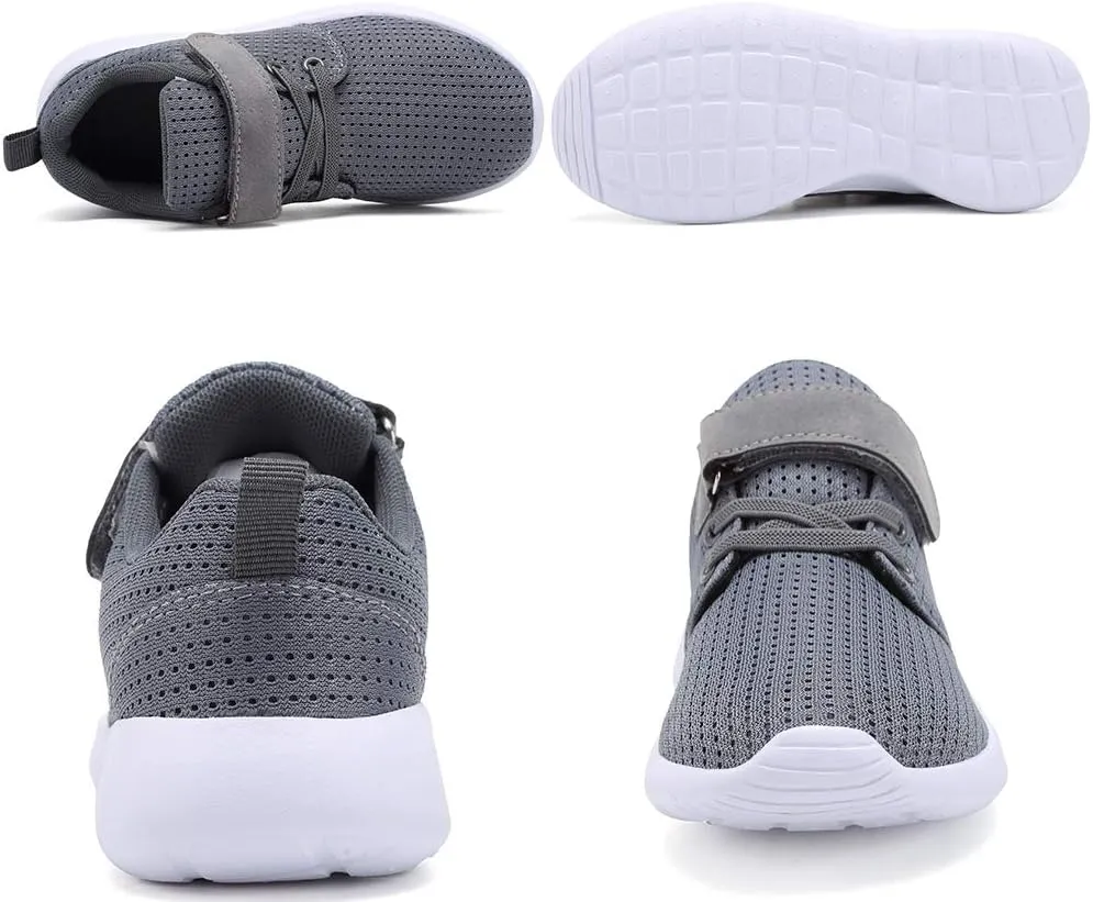 TOEDNNQI Boys Girls Sneakers Kids Lightweight Breathable Strap Athletic Running Shoes for Toddler/Little Kid/Big Kid