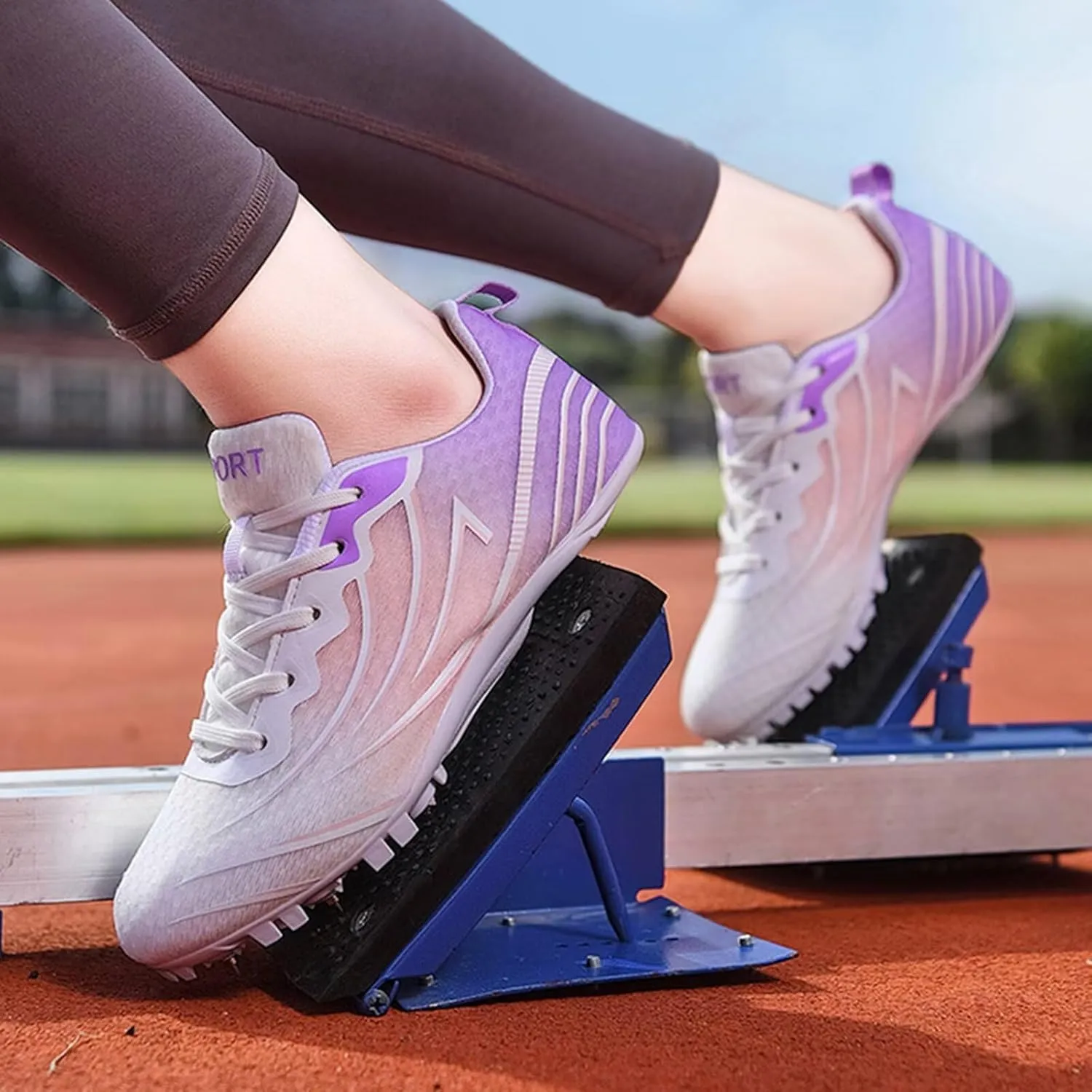 Track and Field Nail Shoes for Men Women Girls Boys Youth Professional 8 Spikes Training Racing Running Teenagers Sneakers 100- to 400-Meter Races Sprinting Match