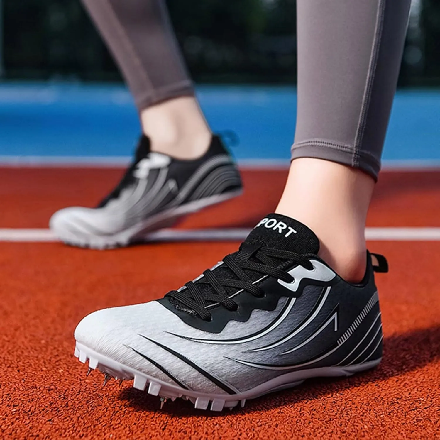 Track and Field Nail Shoes for Men Women Girls Boys Youth Professional 8 Spikes Training Racing Running Teenagers Sneakers 100- to 400-Meter Races Sprinting Match