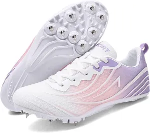 Track and Field Nail Shoes for Men Women Girls Boys Youth Professional 8 Spikes Training Racing Running Teenagers Sneakers 100- to 400-Meter Races Sprinting Match