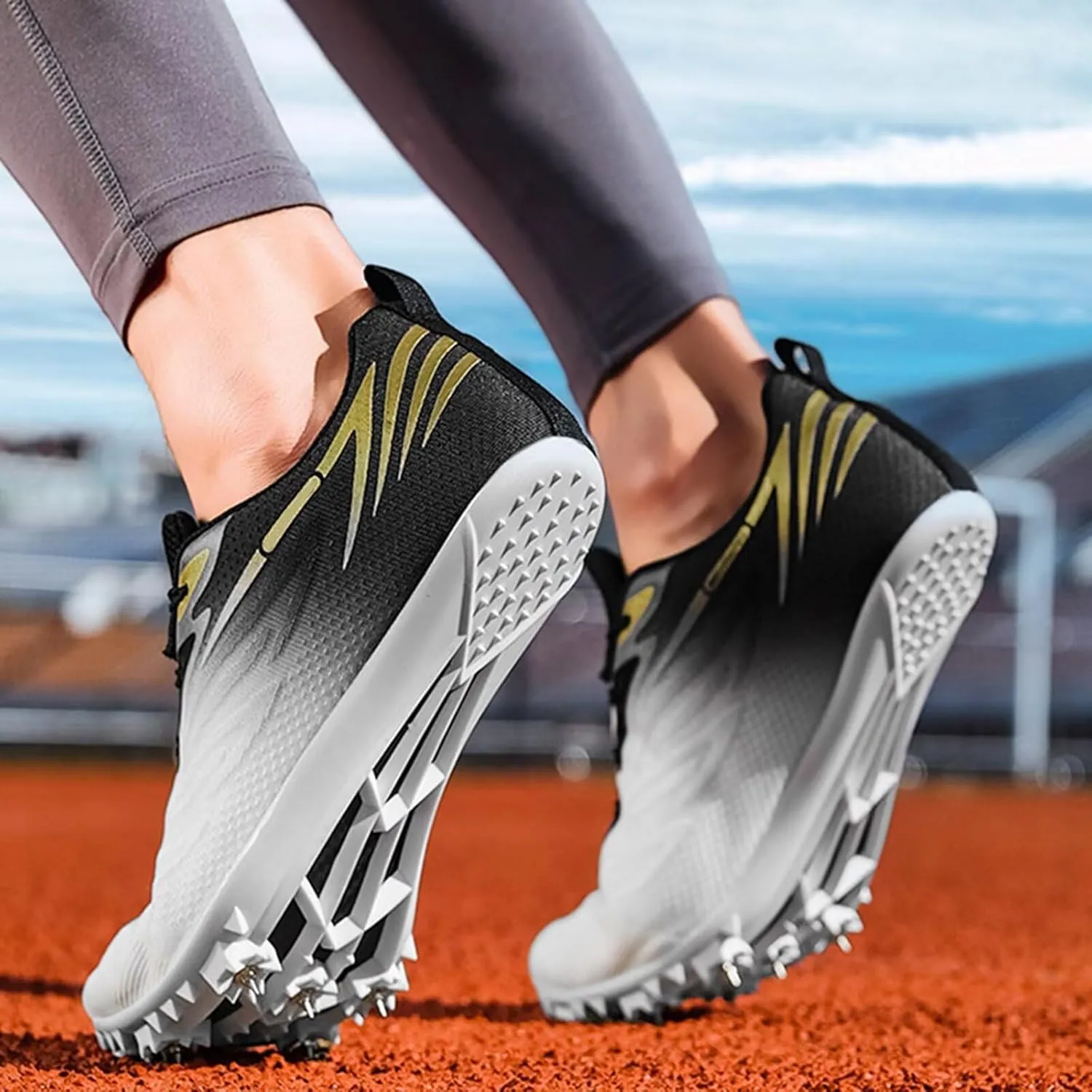 Track and Field Nail Shoes for Women's Girls Boys Lightweight Professional Running Racing Jumping Sprint Shoe Youth Training Spikes Sneakers