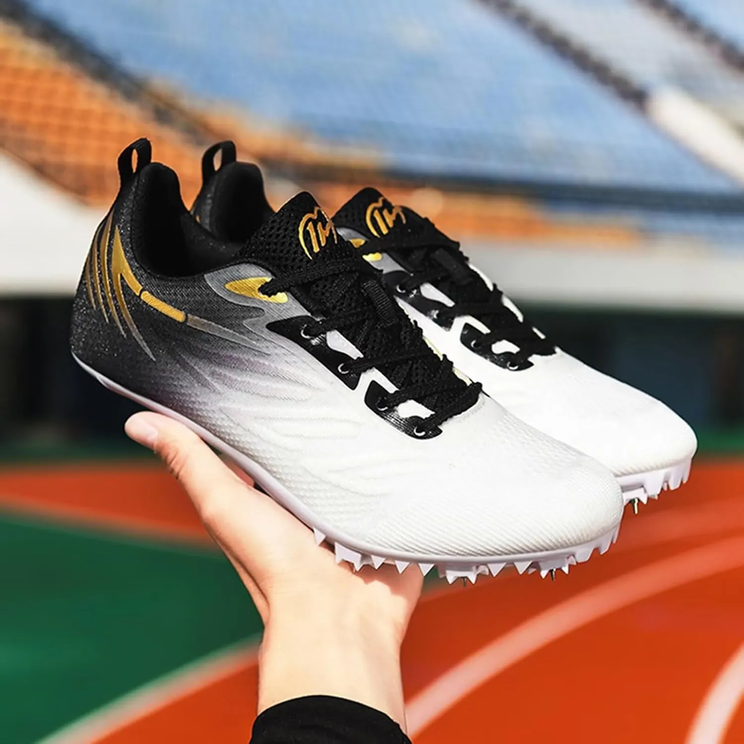 Track and Field Nail Shoes for Women's Girls Boys Lightweight Professional Running Racing Jumping Sprint Shoe Youth Training Spikes Sneakers