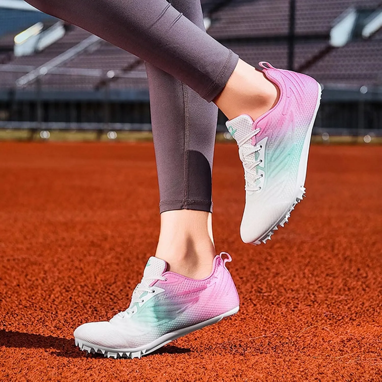 Track and Field Nail Shoes for Women's Girls Boys Lightweight Professional Running Racing Jumping Sprint Shoe Youth Training Spikes Sneakers