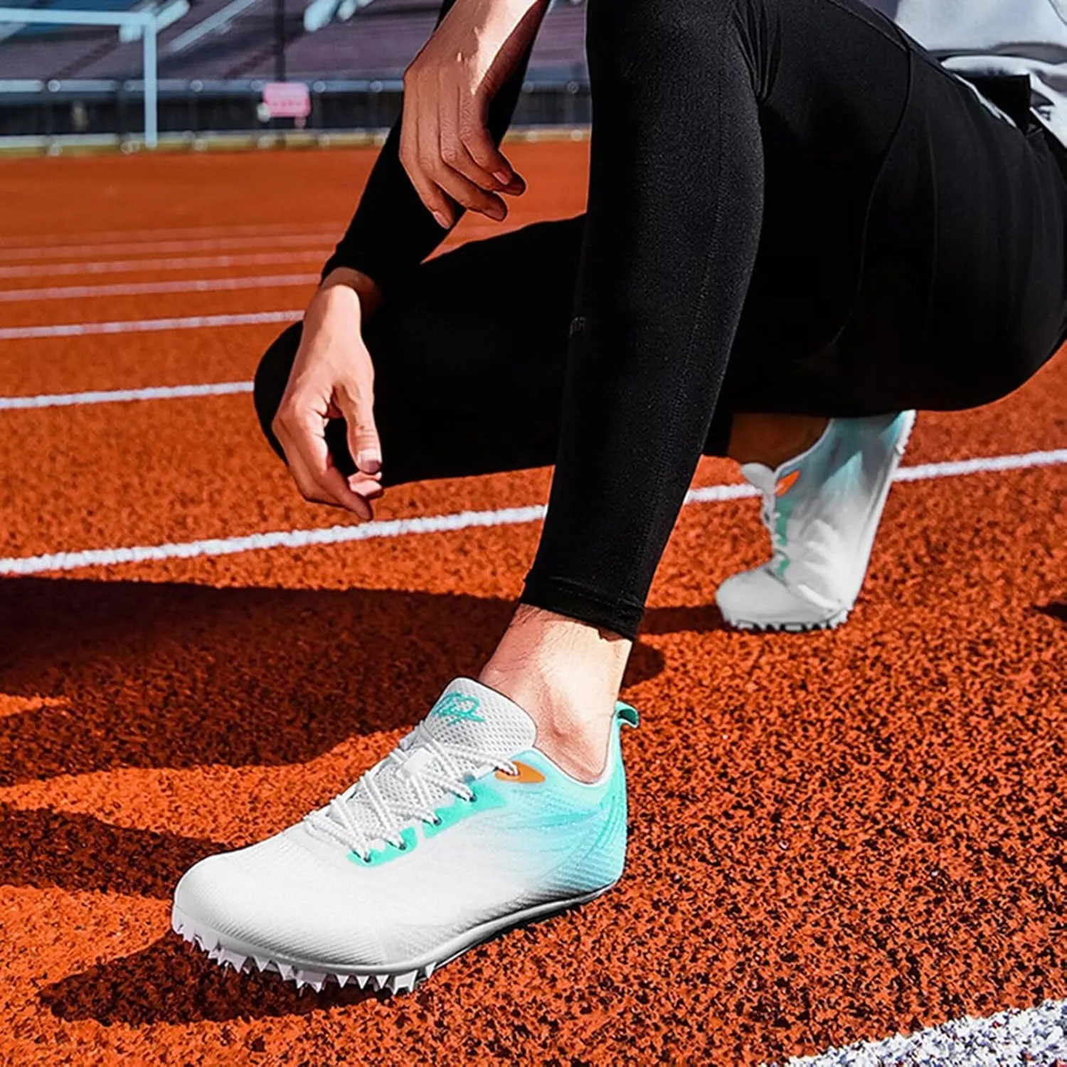 Track and Field Nail Shoes for Women's Girls Boys Lightweight Professional Running Racing Jumping Sprint Shoe Youth Training Spikes Sneakers