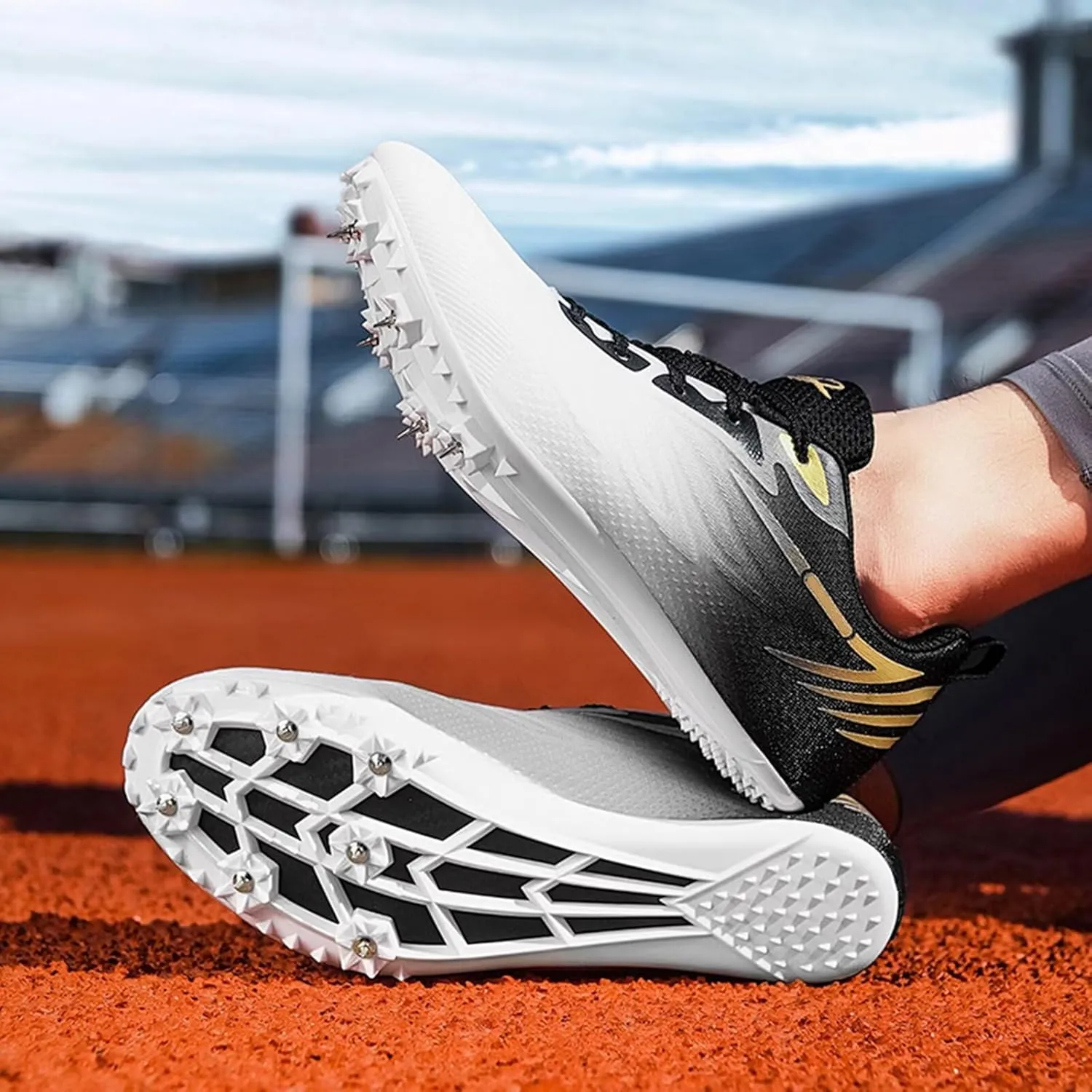 Track and Field Nail Shoes for Women's Girls Boys Lightweight Professional Running Racing Jumping Sprint Shoe Youth Training Spikes Sneakers