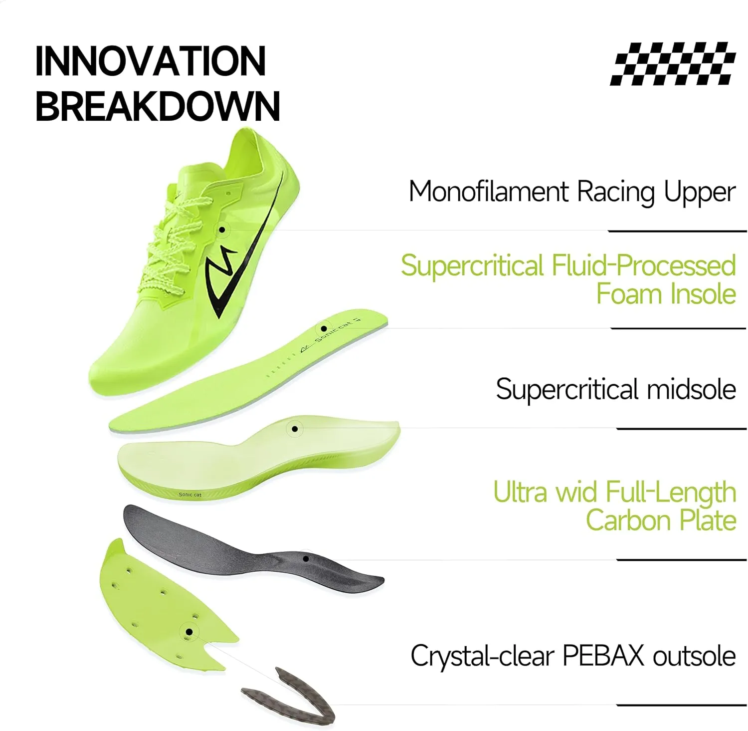 Track and Field Shoes for Men Women Kids Boys Girls Spikes Sneakers Track Race Jumping Track Shoes Professional Running Full-Length Carbon Plate Spikes Track Shoes