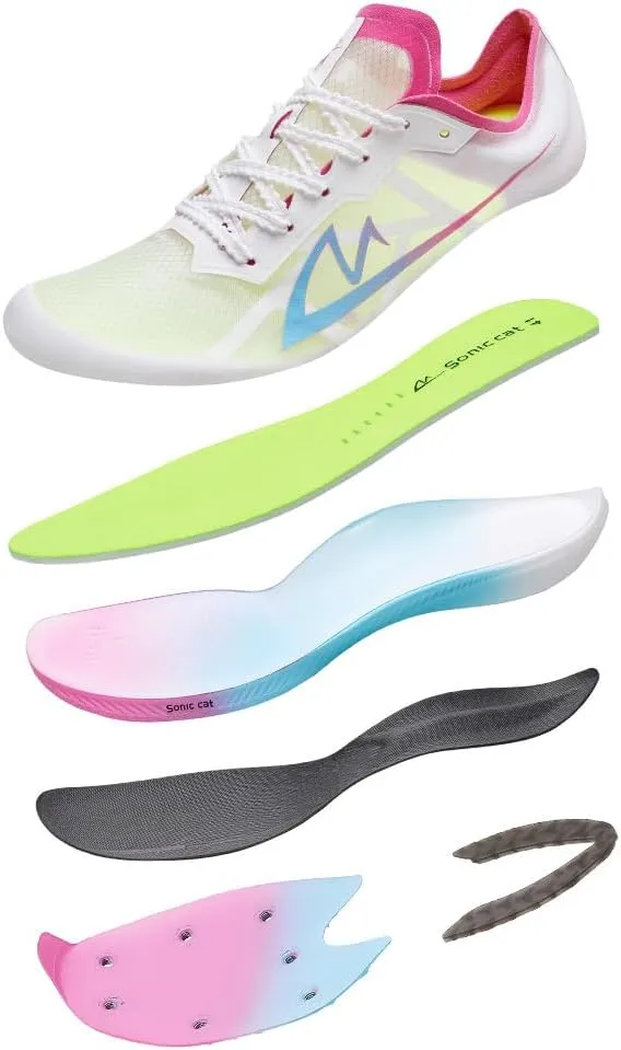 Track and Field Shoes for Men Women Kids Boys Girls Spikes Sneakers Track Race Jumping Track Shoes Professional Running Full-Length Carbon Plate Spikes Track Shoes