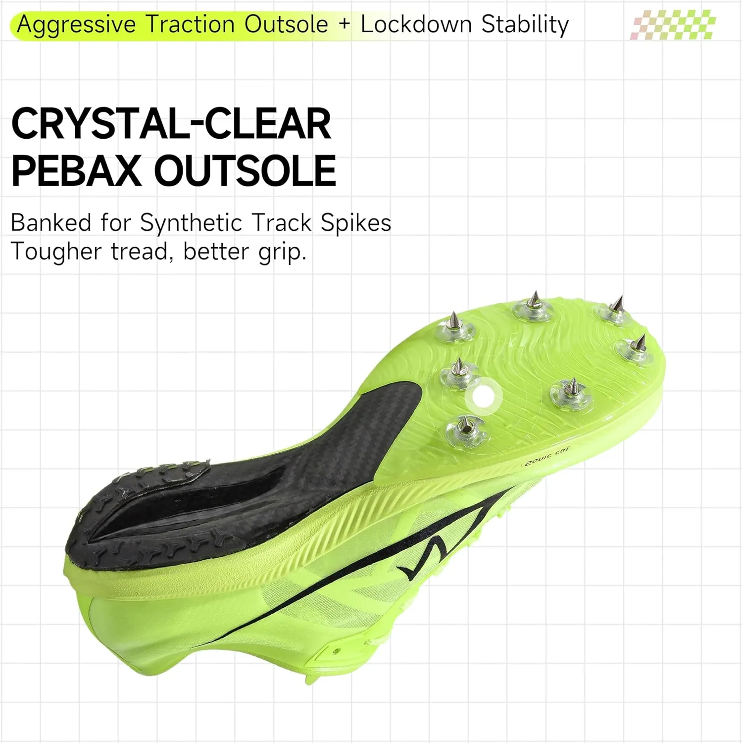 Track and Field Shoes for Men Women Kids Boys Girls Spikes Sneakers Track Race Jumping Track Shoes Professional Running Full-Length Carbon Plate Spikes Track Shoes