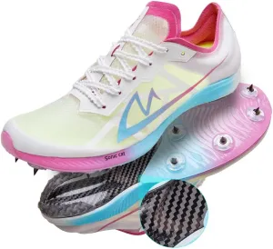 Track and Field Shoes for Men Women Kids Boys Girls Spikes Sneakers Track Race Jumping Track Shoes Professional Running Full-Length Carbon Plate Spikes Track Shoes